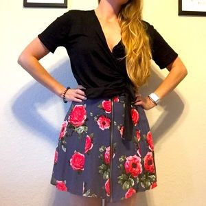 Floral skater skirt